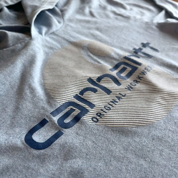 Carhartt light blue hooded shirt 7 - Picture 3 of 6